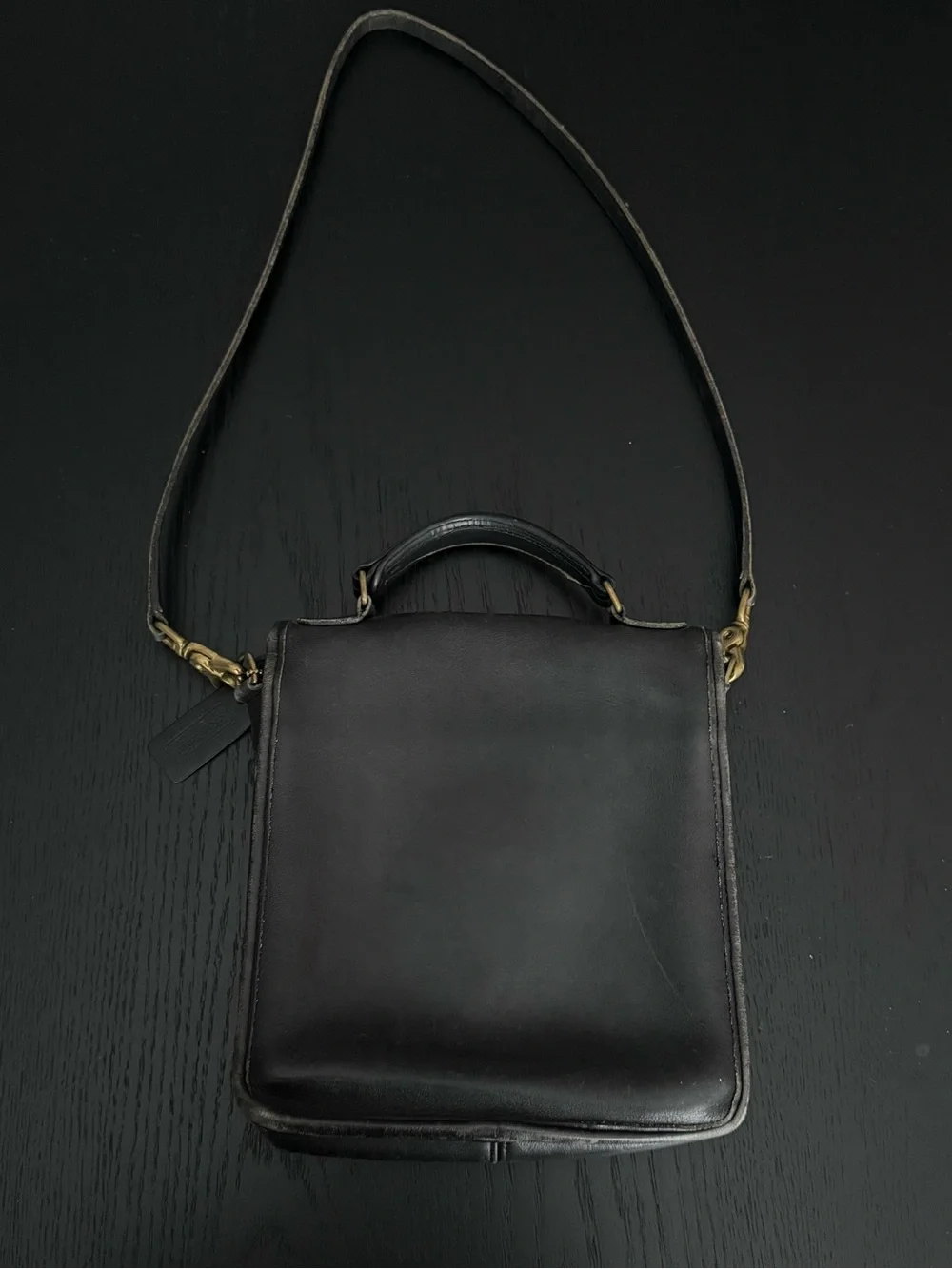 Vintage Coach Black Station Bag - Picture 3 of 11